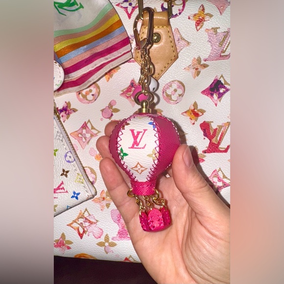 💝 Murakami Hot Air Balloon 🎈 bag charm handmade from Authentic Louis Vuitton - Picture 3 of 12